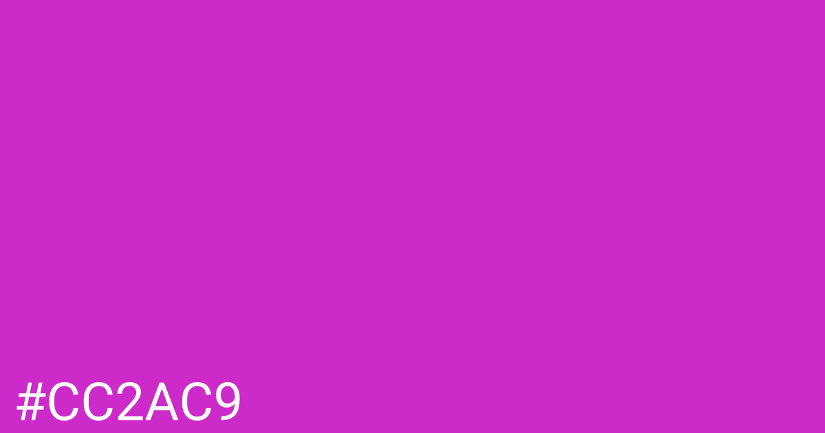 Hex color #cc2ac9 graphic