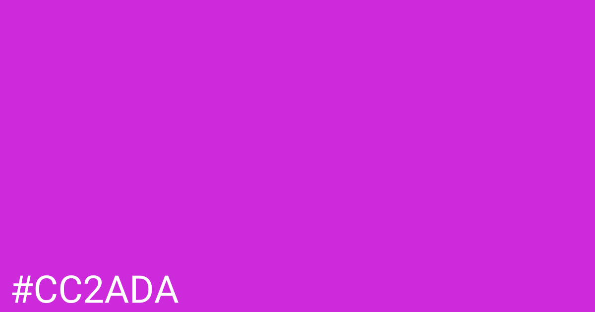 Hex color #cc2ada graphic
