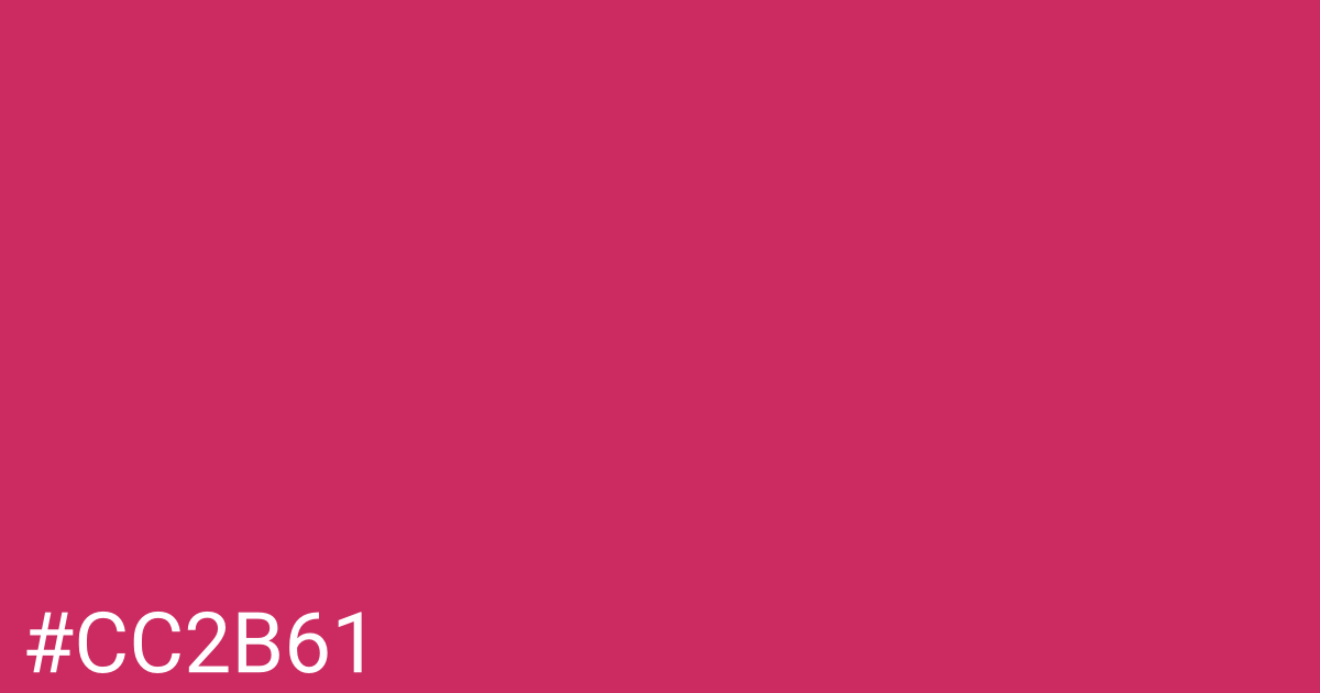 Hex color #cc2b61 graphic