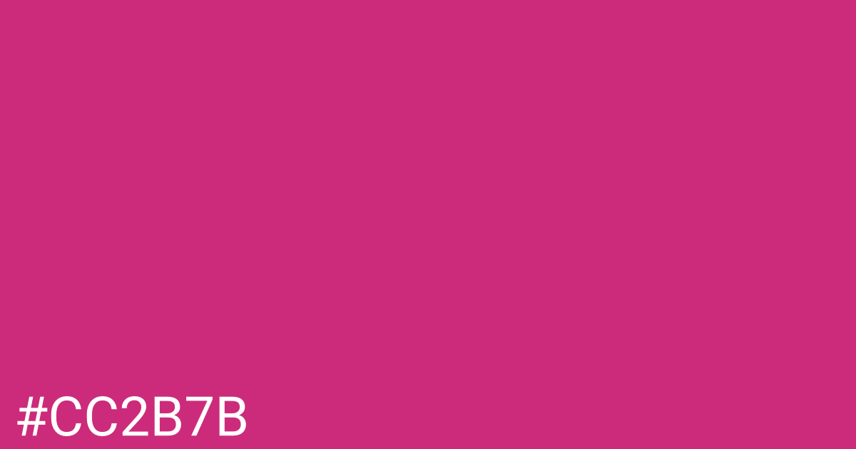 Hex color #cc2b7b graphic