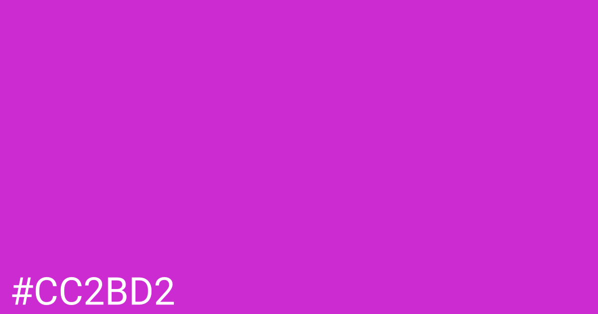 Hex color #cc2bd2 graphic