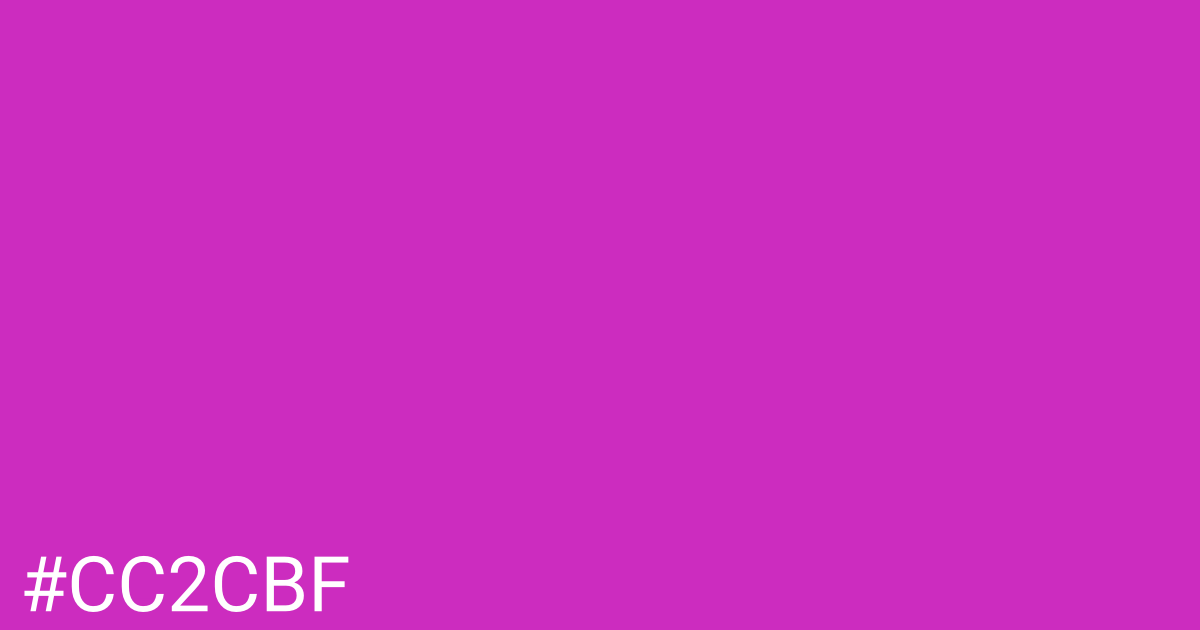 Hex color #cc2cbf graphic