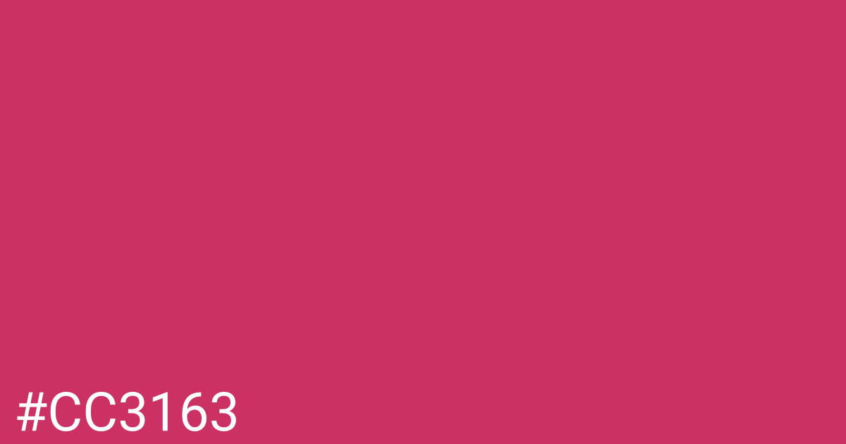 Hex color #cc3163 graphic