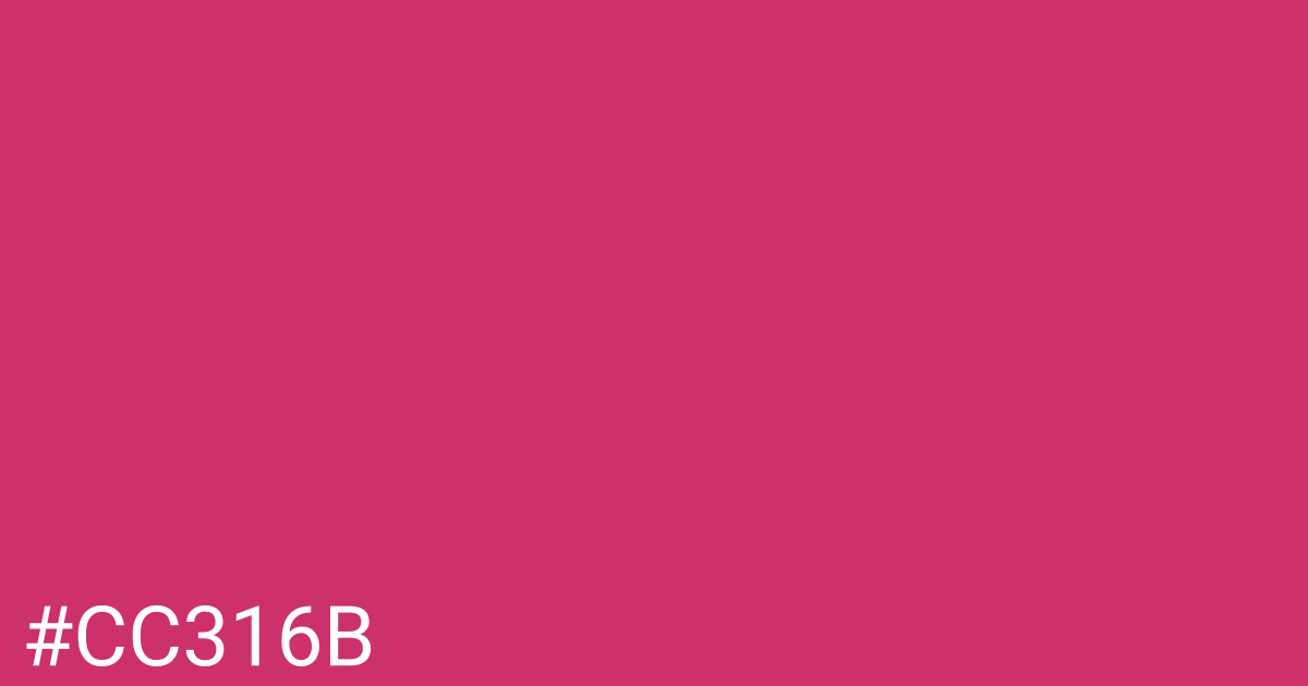 Hex color #cc316b graphic
