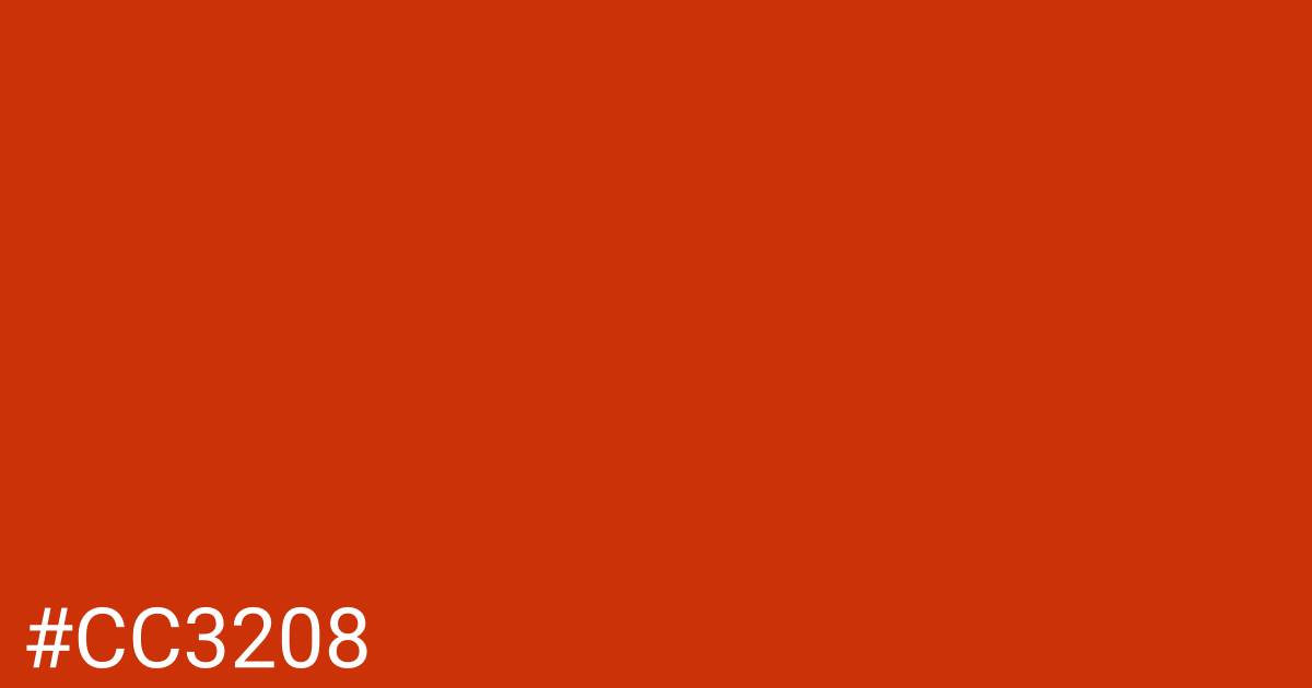 Hex color #cc3208 graphic