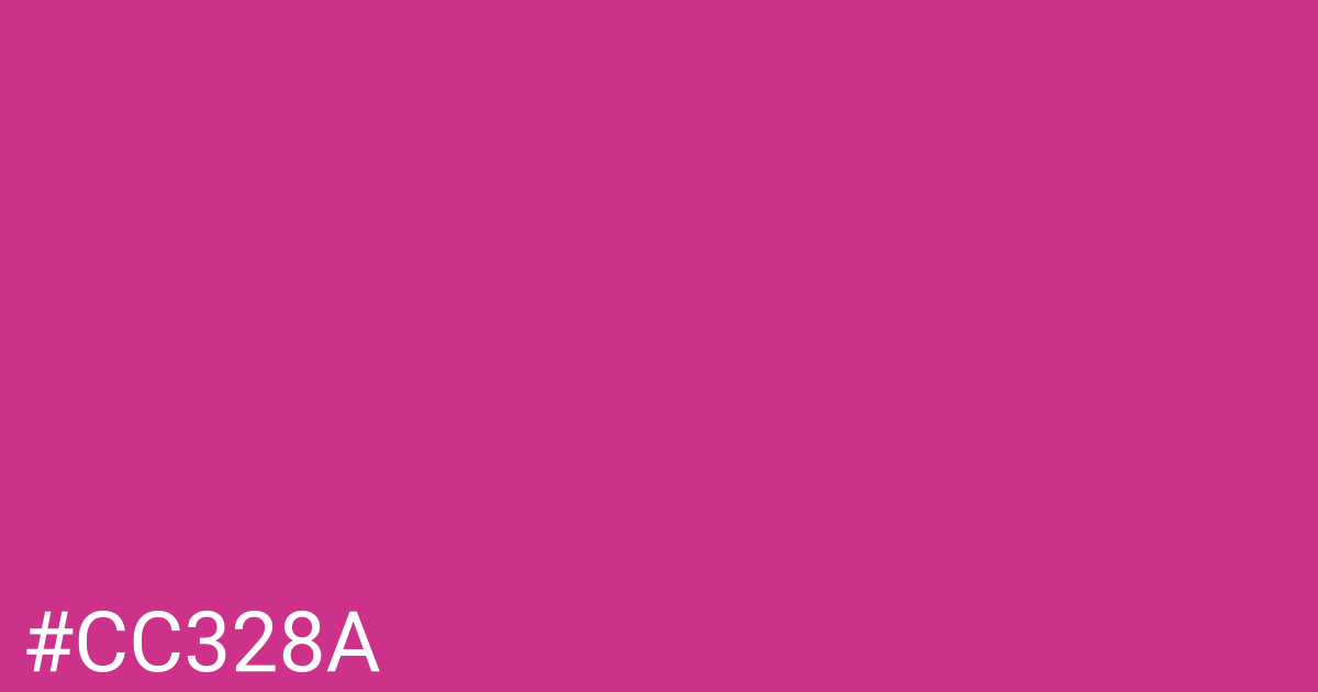 Hex color #cc328a graphic