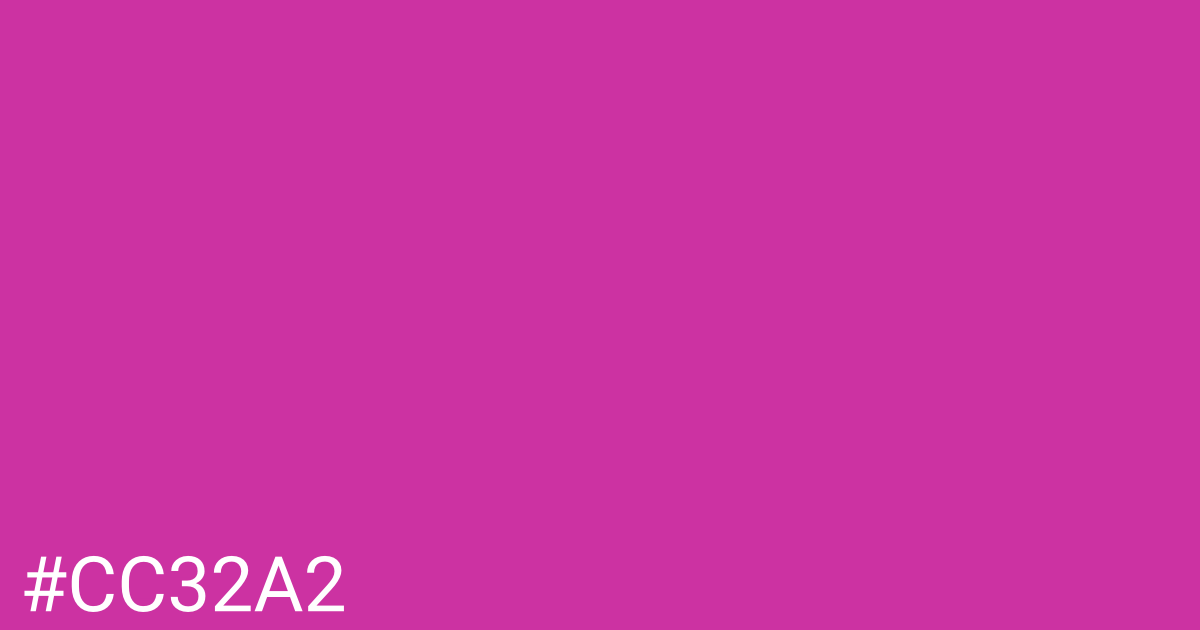 Hex color #cc32a2 graphic