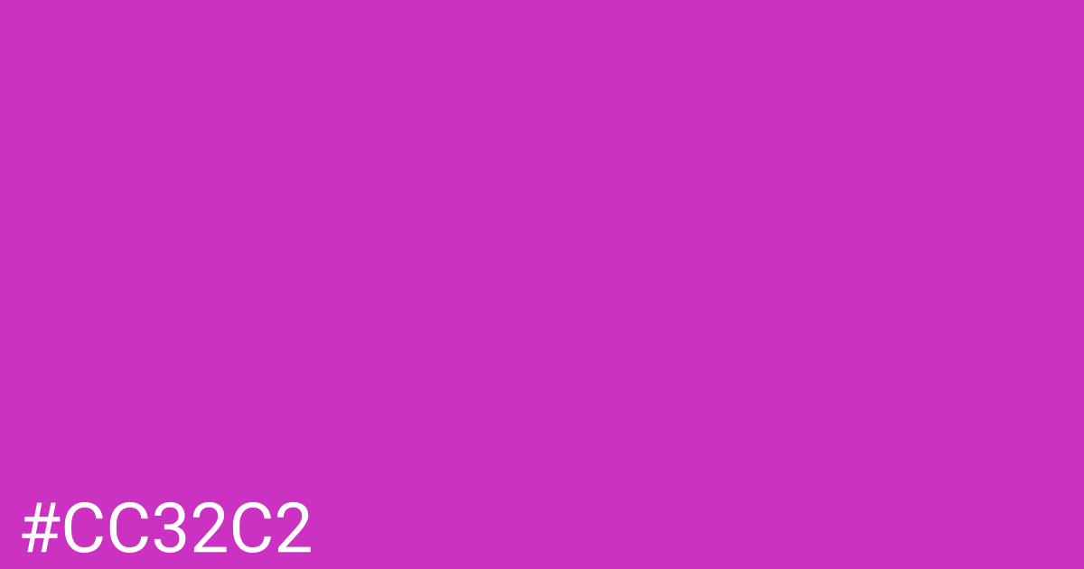 Hex color #cc32c2 graphic