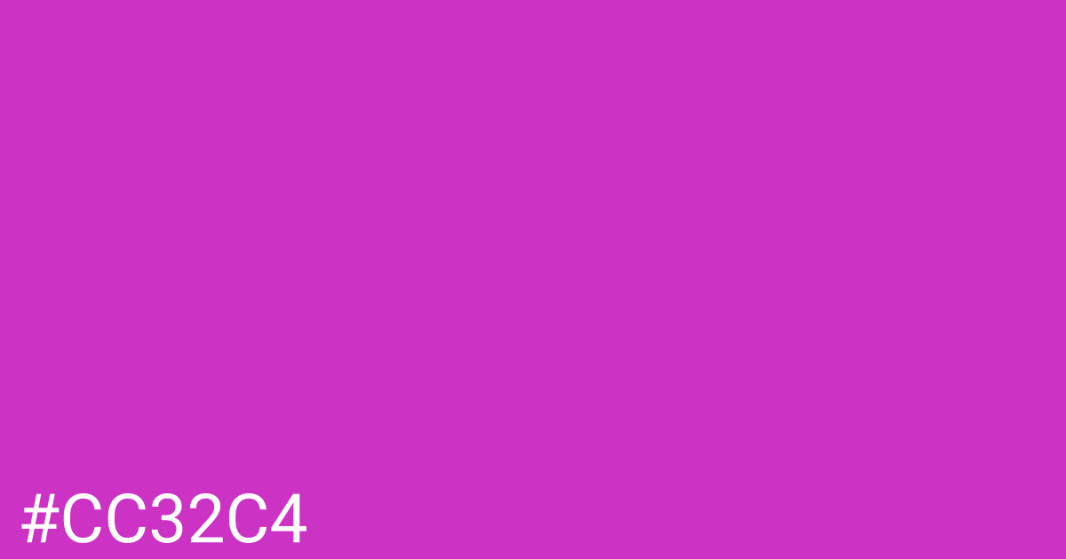 Hex color #cc32c4 graphic