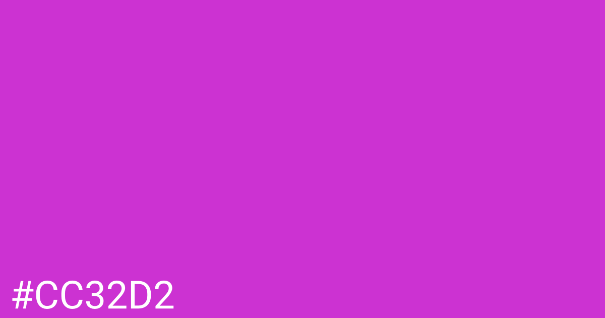 Hex color #cc32d2 graphic