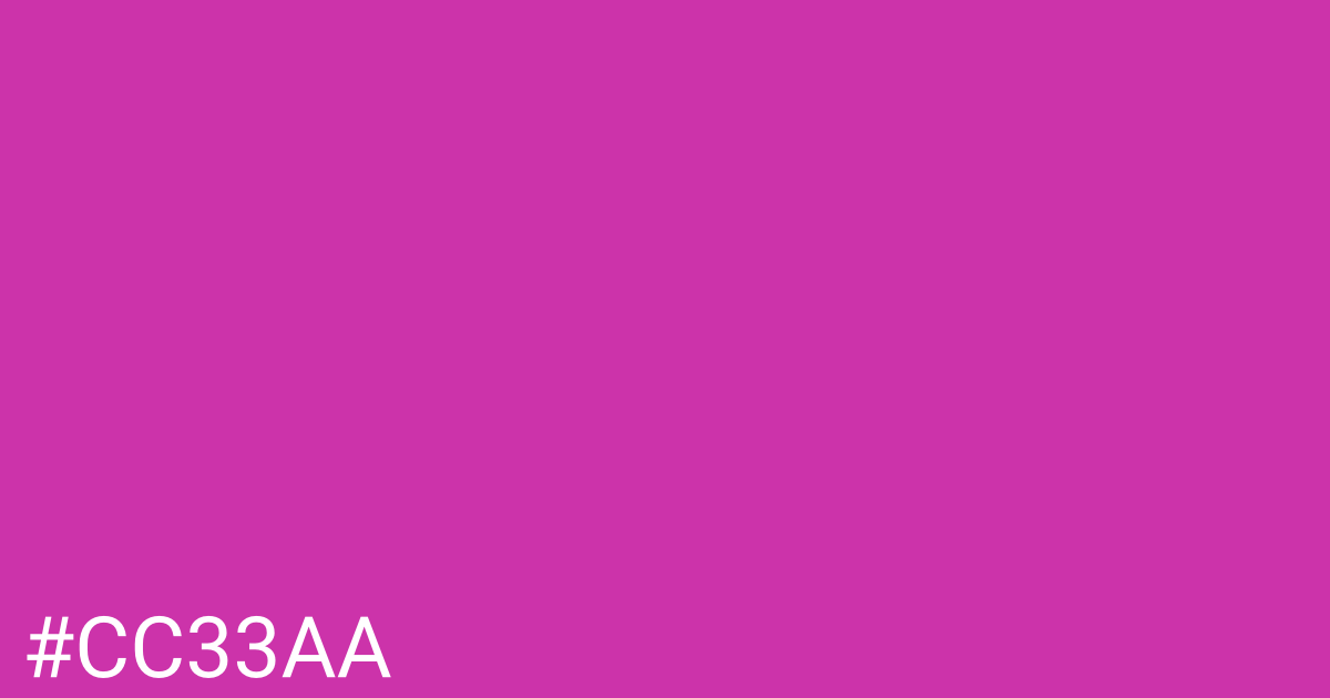 Hex color #cc33aa graphic