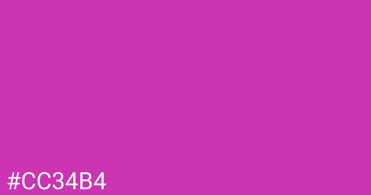 Hex color #cc34b4 graphic