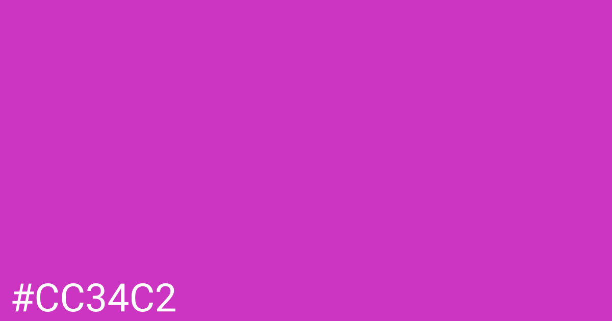 Hex color #cc34c2 graphic