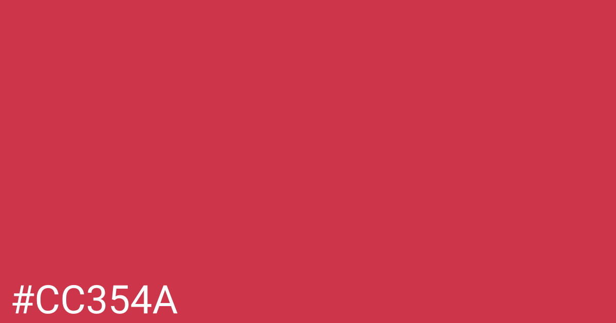 Hex color #cc354a graphic