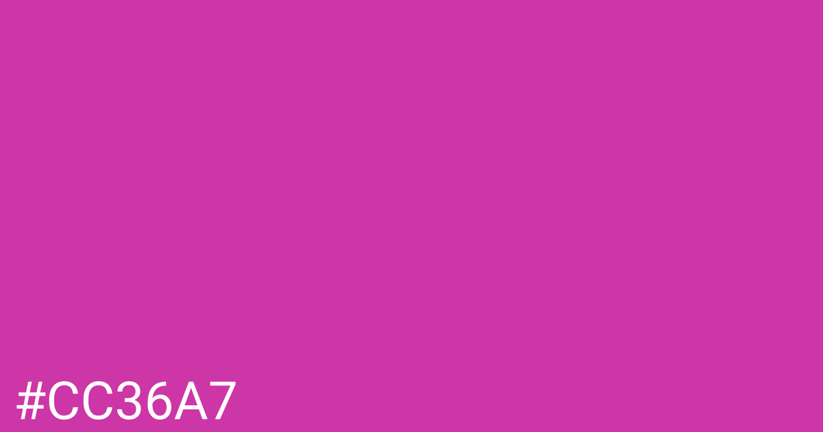 Hex color #cc36a7 graphic