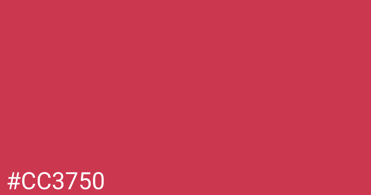 Hex color #cc3750 graphic