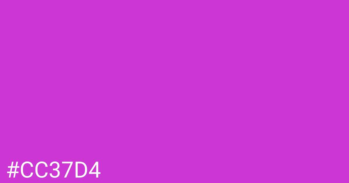 Hex color #cc37d4 graphic