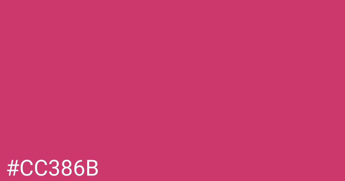 Hex color #cc386b graphic