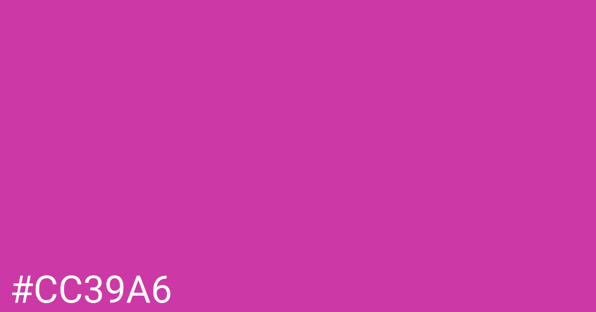 Hex color #cc39a6 graphic