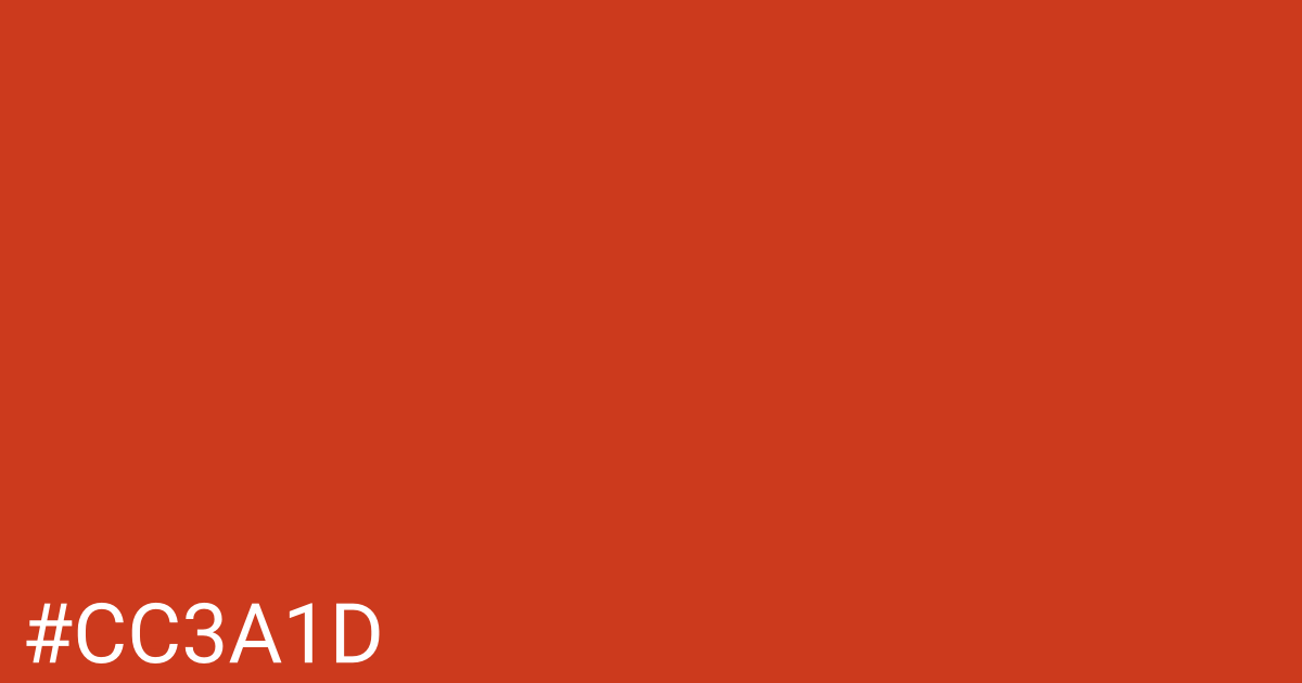 Hex color #cc3a1d graphic
