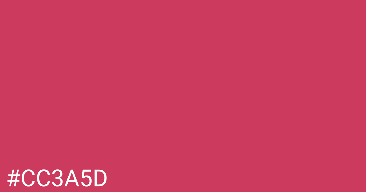 Hex color #cc3a5d graphic
