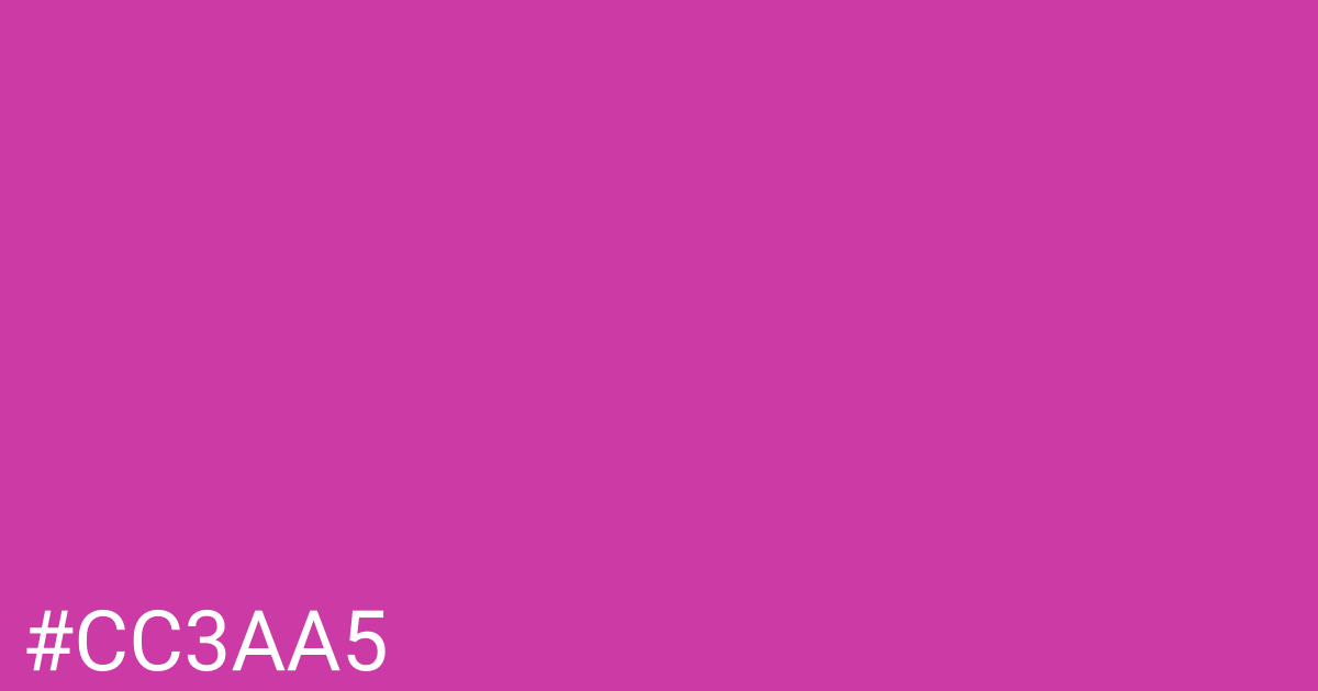 Hex color #cc3aa5 graphic