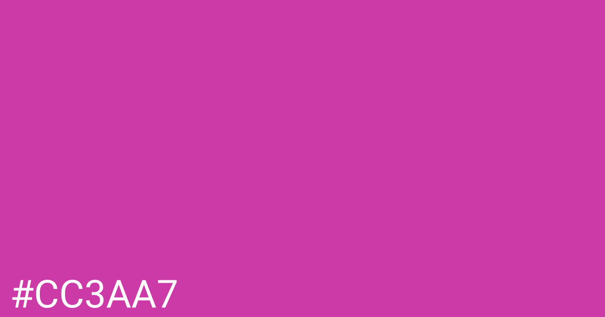 Hex color #cc3aa7 graphic