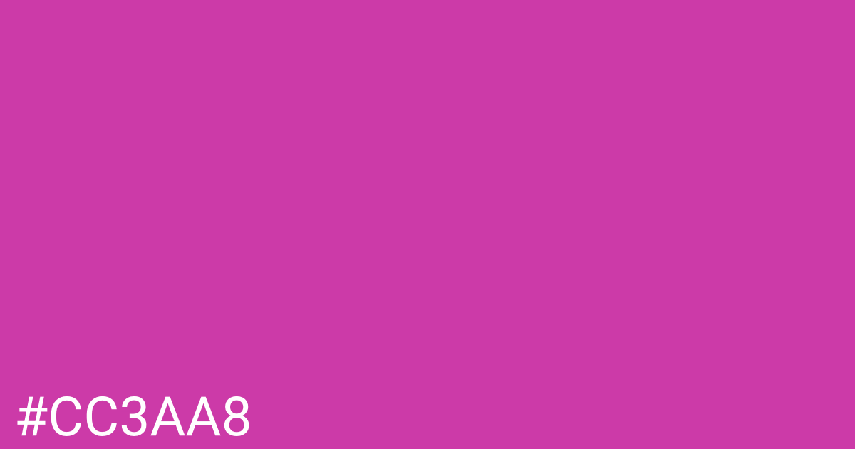 Hex color #cc3aa8 graphic