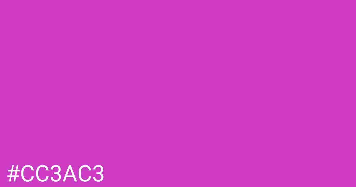 Hex color #cc3ac3 graphic