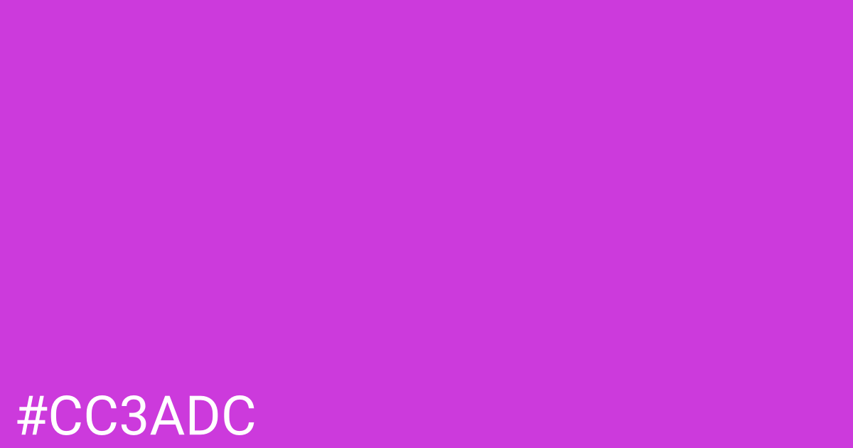 Hex color #cc3adc graphic