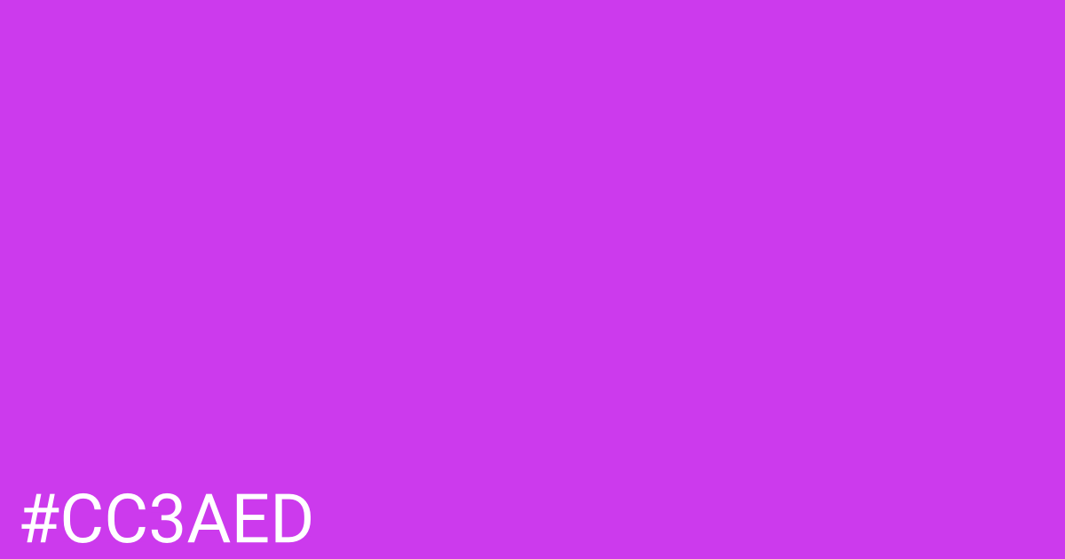 Hex color #cc3aed graphic