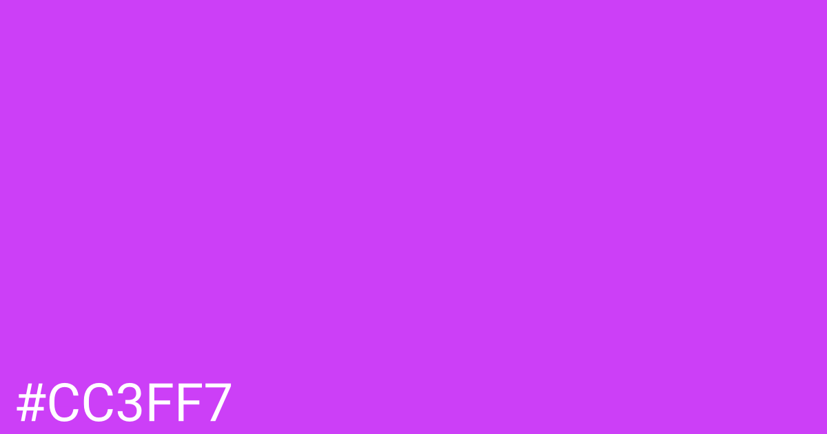Hex color #cc3ff7 graphic
