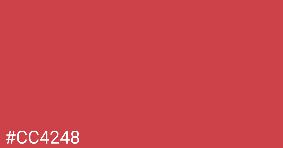 Hex color #cc4248 graphic