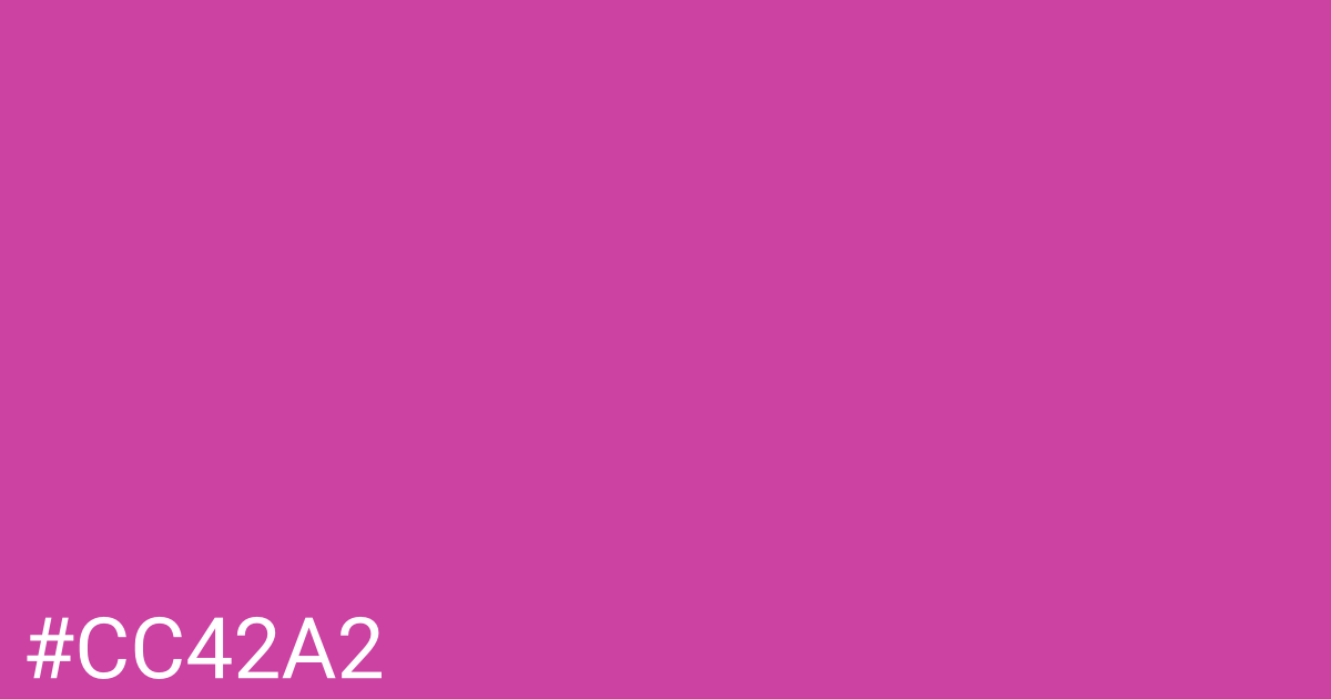 Hex color #cc42a2 graphic