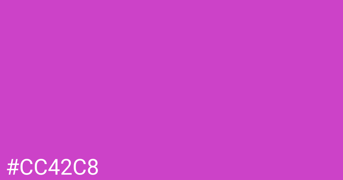 Hex color #cc42c8 graphic