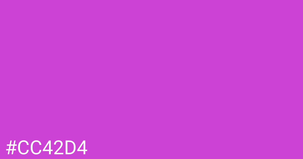 Hex color #cc42d4 graphic