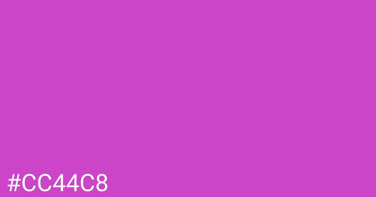 Hex color #cc44c8 graphic