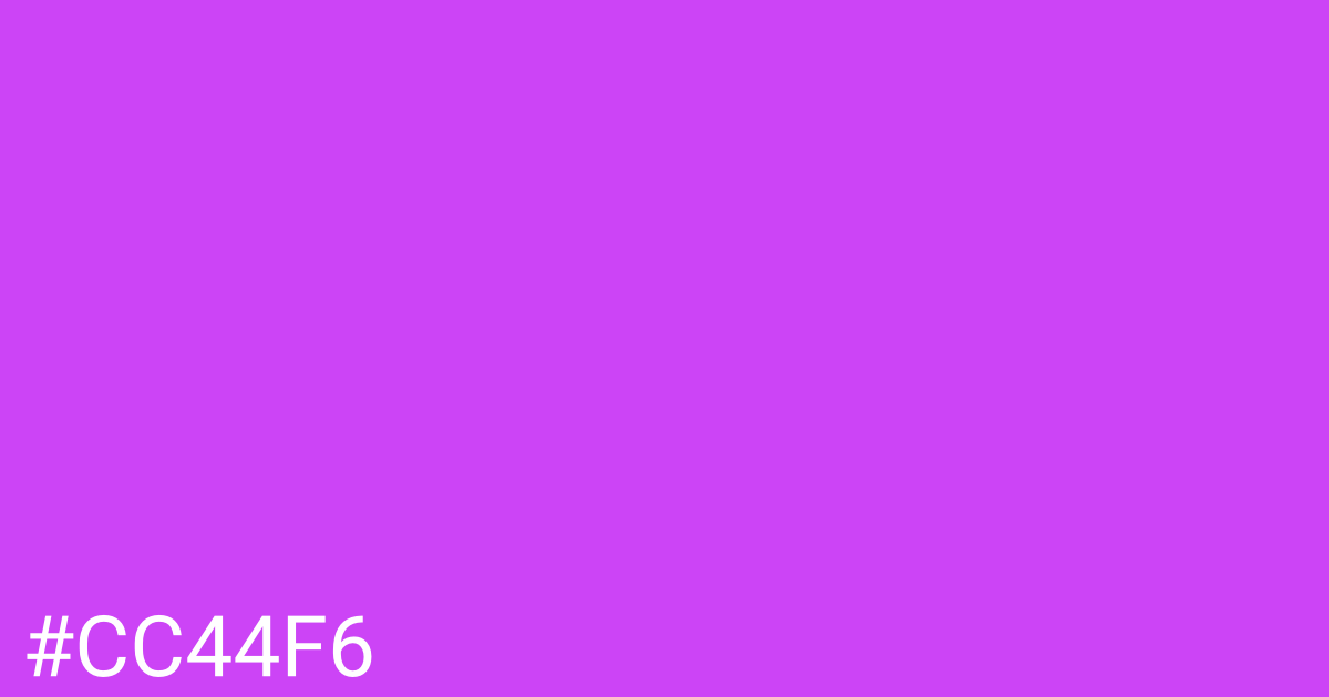 Hex color #cc44f6 graphic