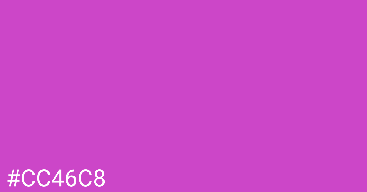 Hex color #cc46c8 graphic