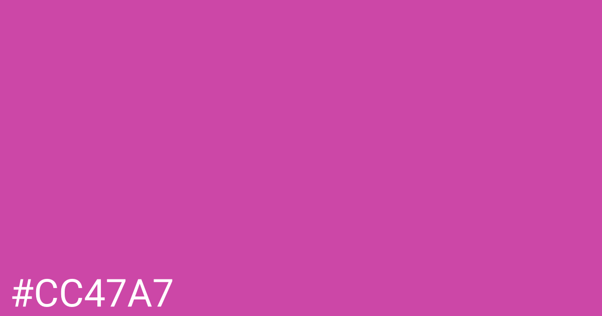 Hex color #cc47a7 graphic