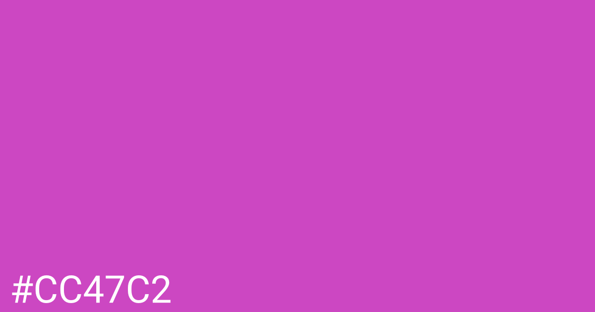 Hex color #cc47c2 graphic