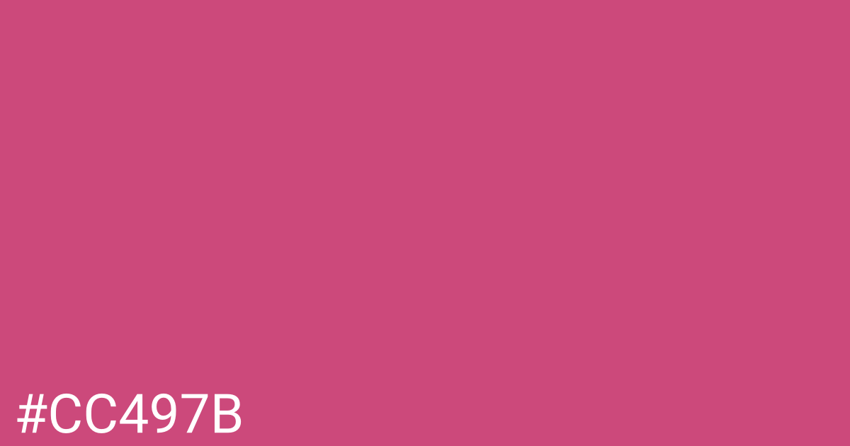Hex color #cc497b graphic