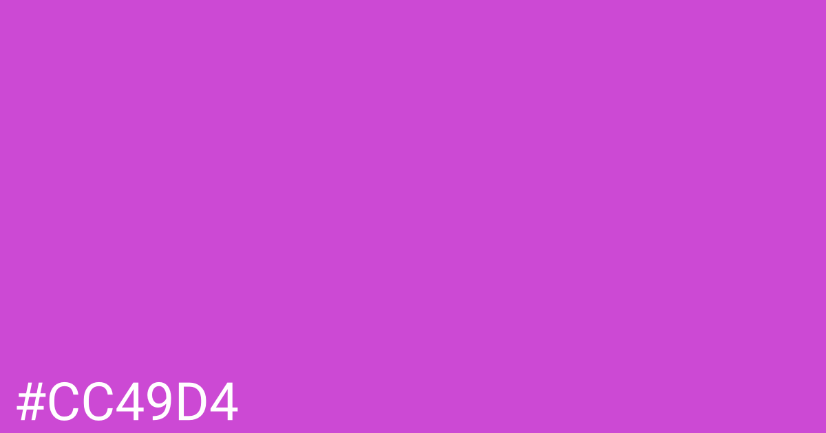 Hex color #cc49d4 graphic