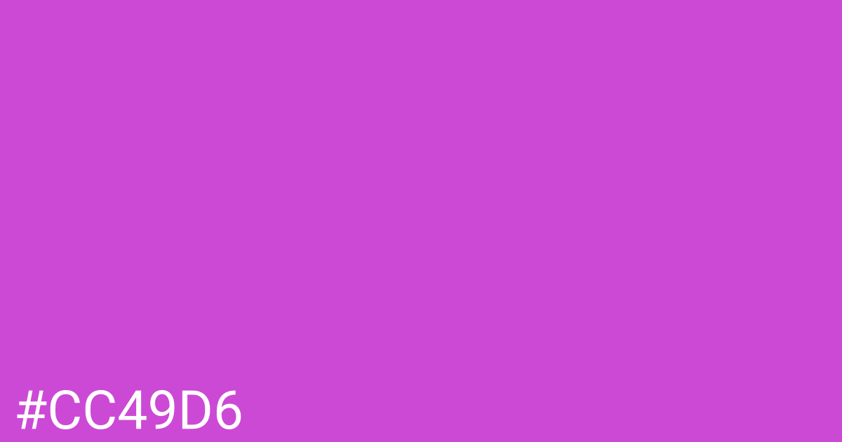 Hex color #cc49d6 graphic