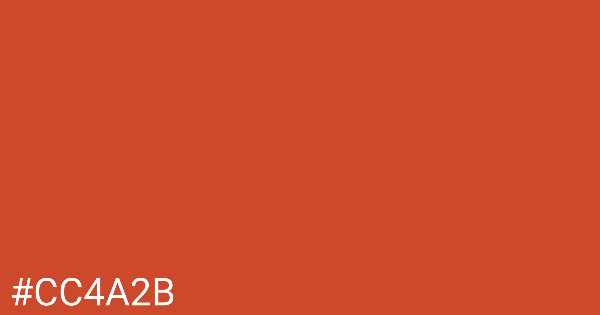 Hex color #cc4a2b graphic