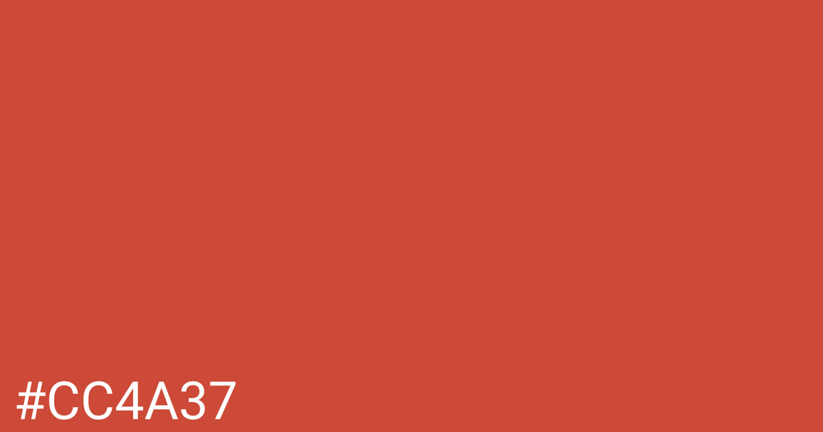 Hex color #cc4a37 graphic