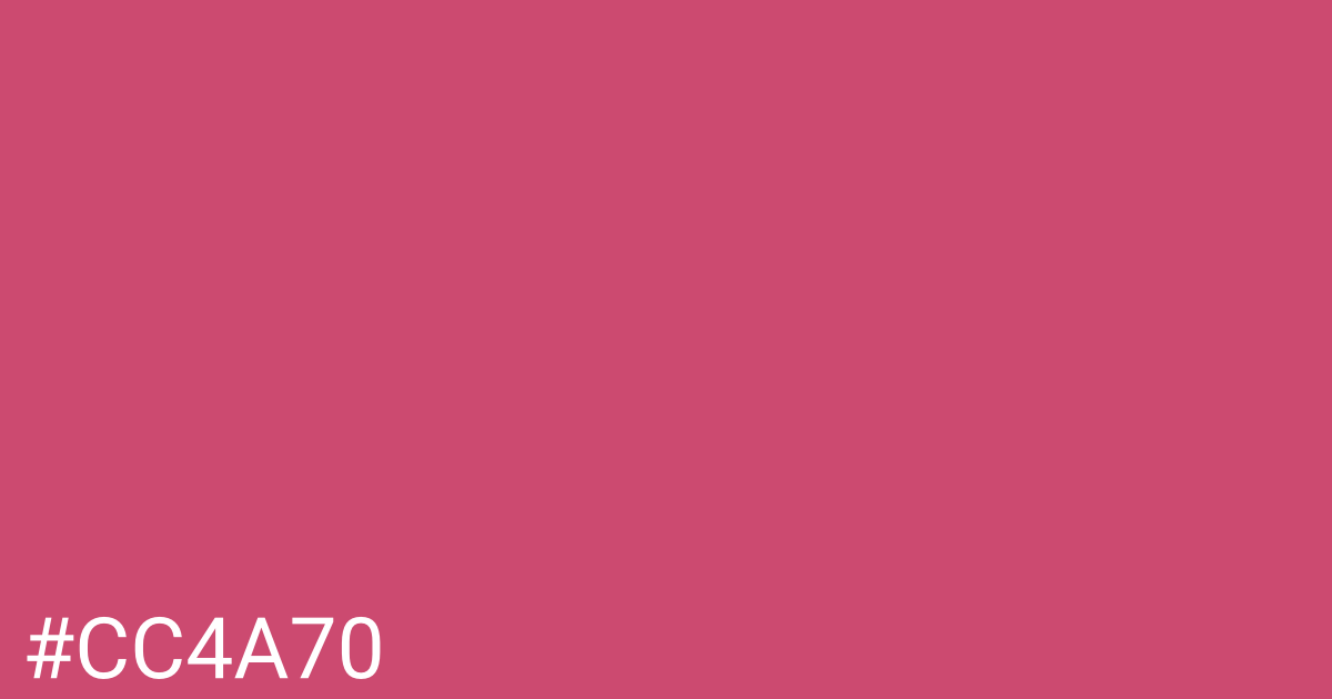 Hex color #cc4a70 graphic