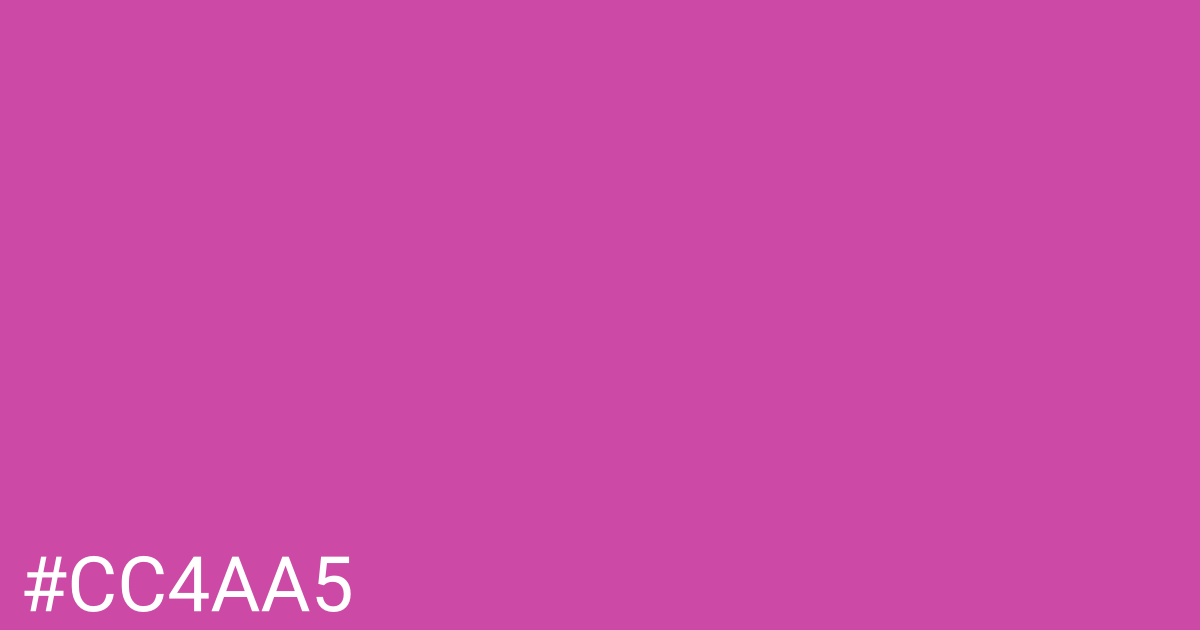 Hex color #cc4aa5 graphic