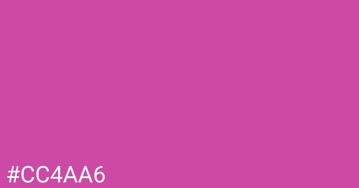 Hex color #cc4aa6 graphic