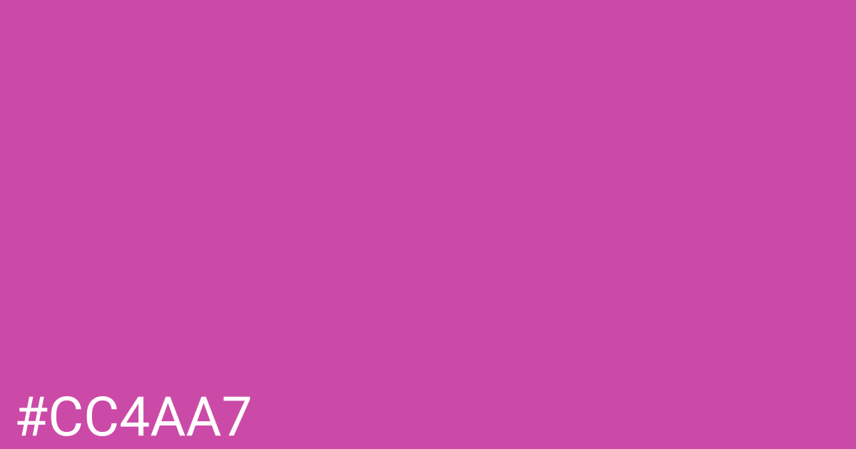 Hex color #cc4aa7 graphic